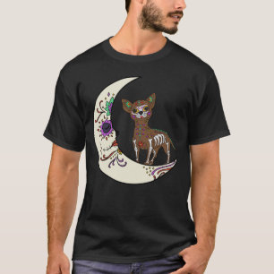 Dag van de dood van Chihuahua op Moon Dog Chihuahu T-shirt