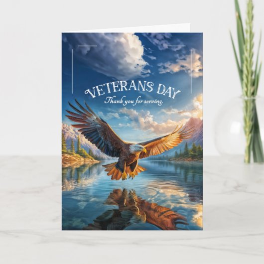 Dag van de Eagle Veterans Feestdagen Kaart (Voorkant)