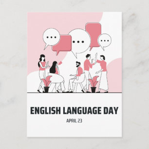 Dag van de Engelse taal Briefkaart