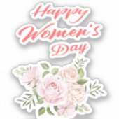 dag van de gelukkige vrouw sticker (Voorkant)