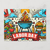 Dag van de Grill & Chill Arbeid Briefkaart (Voorkant)