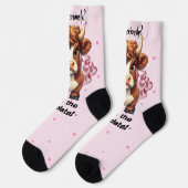 Dag van de Grumpy Highland Koe Valentijn Sokken (Links)