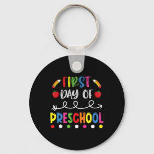 Dag van de kleuterschool Terug naar school leraar Sleutelhanger
