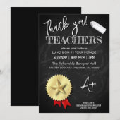 Dag van de leerkrachten | Uitnodigingen voor lerar (Voorkant / Achterkant)