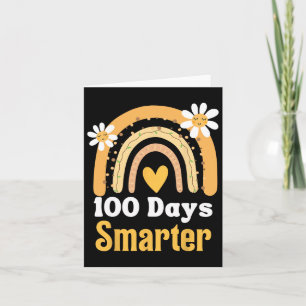 Dag van de Leraar 100 Dagen Slimmer Boho Rainbo Kaart