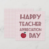 Dag van de Lerarenwaardering Bedankkaart (Voorkant / Achterkant)
