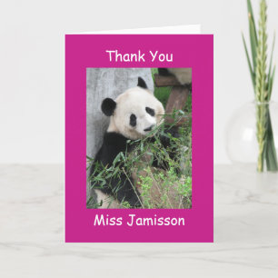 Dag van de Lerarenwaardering Dank u Giant Panda Bedankkaart