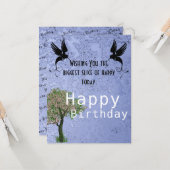 Dag van de liefhebber van Bird Kaart (Voorkant / Achterkant in situ)