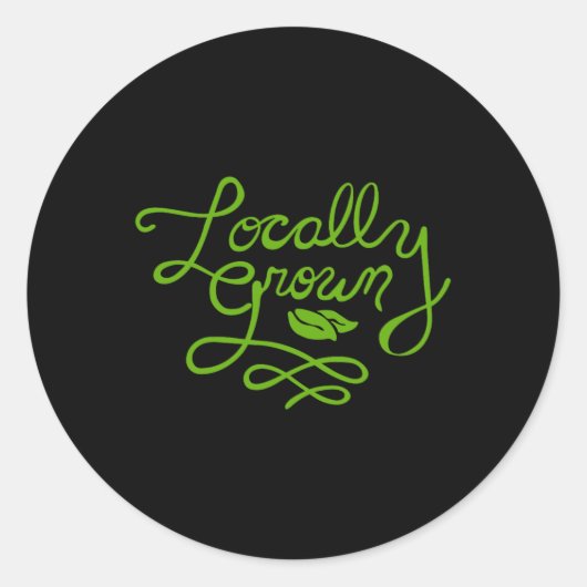Dag van de lokaal geteelde aarde ronde sticker (Voorkant)