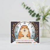 Dag van de marmot Een viering van de Lente Briefkaart (Staand voorkant)