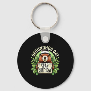 Dag Van De Marmot Is Mijn Verjaardag Geboren Op Da Sleutelhanger