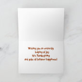 Dag van de Pastei van de Pompoen van de Feestdagen Kaart (Binnen)