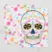 Dag van de schedel met de dode suiker - Heldere mu Briefkaart (Voorkant / Achterkant)