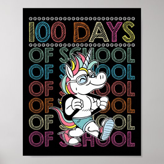 Dag van de school, 100ste dag poster (Voorkant)