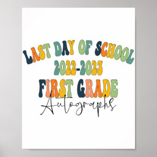 Dag van de school 1e klas handtekeningen 2023 poster