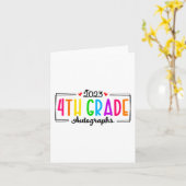 Dag van de School 2023 Handtekening 4e klas Afstud Kaart (Gele Bloem)