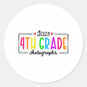 Dag van de School 2023 Handtekening 4e klas Afstud Ronde Sticker
