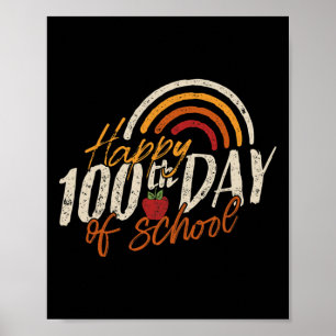 Dag van de school 2025 Leraar 100 dagen school Poster