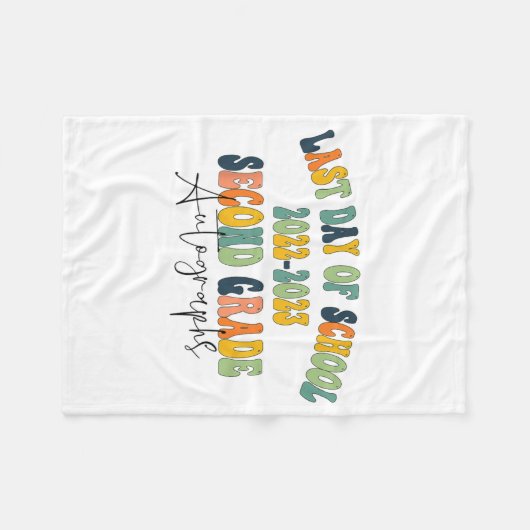 Dag van de school 2e klas handtekeningen 2023 fleece deken (Voorkant (Horizontaal))