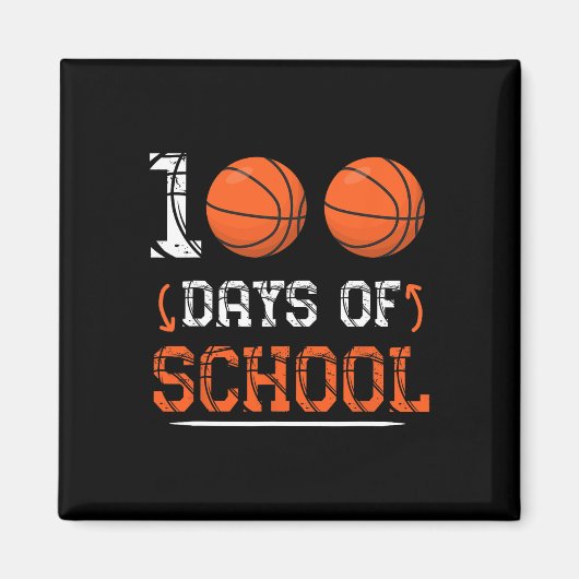 Dag van de school Basketbal 100 dagen van de schoo Magneet (Voorkant)