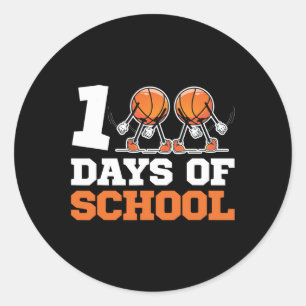 Dag van de school Basketbal Kinder 100 dagen van s Ronde Sticker