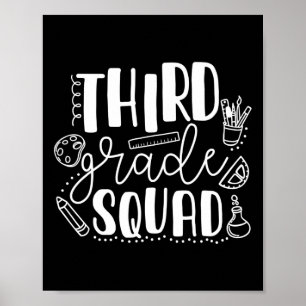 Dag van de school Derde klas Squad Leraar Poster