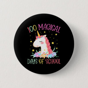 Dag van de School Eenhoorn 100 Magische Dagen Meis Ronde Button 5,7 Cm