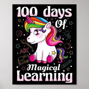 Dag van de School Eenhoorn Meisjes 100 dagen van d Poster