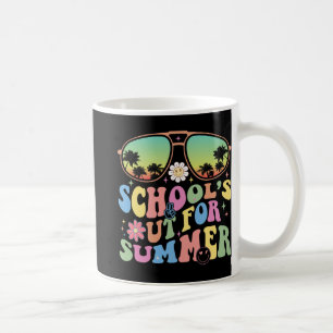 Dag van de school groovy leraar scholen uit voor d koffiemok