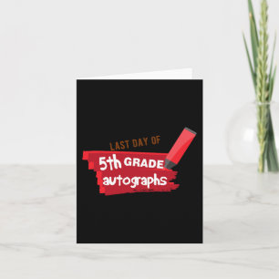 Dag van de school Handtekening Elementair 5e klas Kaart