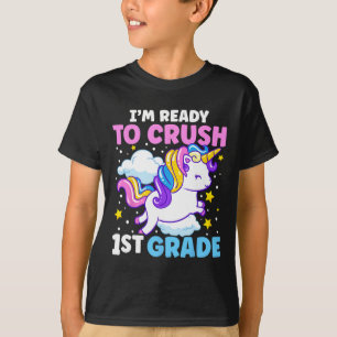 Dag van de school Ik ben klaar om 1e klas eenhoorn T-shirt