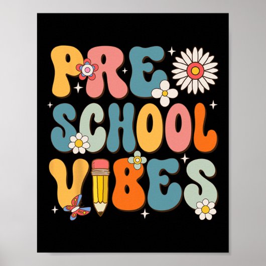 Dag van de school kleuterschool vibes terug naar s poster (Voorkant)