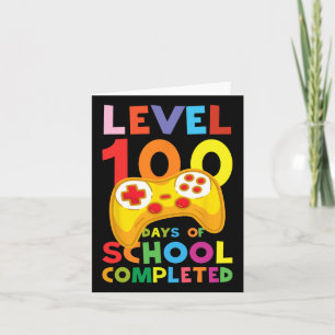 Dag van de School Leraren Studenten Kinder 100 dag Kaart