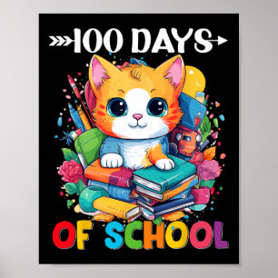 Dag van de School Schattigee kat Kat geschenken 10 Poster