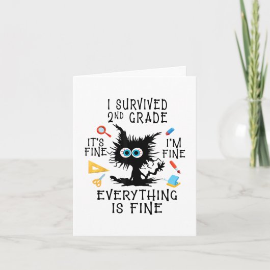 Dag van de school student Afstuderen Ik overleefde Kaart (Voorkant)