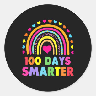 Dag van de schoolleraar - 100 dagen slimmere regen ronde sticker