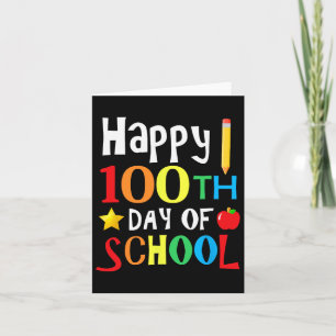 Dag van de schoolleraren Kinder kind blij 100 dage Kaart