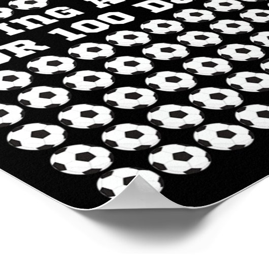 Dag van de schoolvoetbalsport 100e dag van school poster (Hoek)