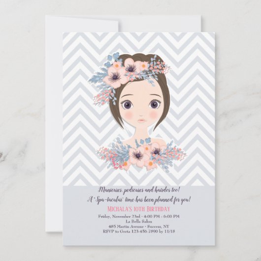 Dag van de schoonheid verjaardagsfeest uitnodiging (Voorkant)