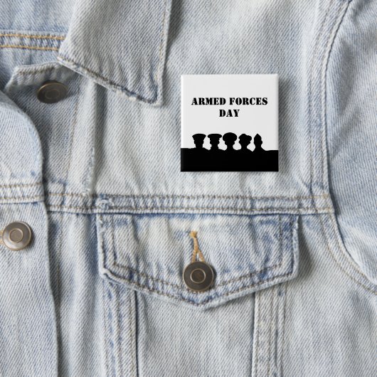 Dag van de strijdkrachten Silhouettes Button (In situ)