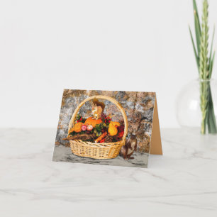 Dag van de Thanksgiving van de Eekhoorn en de Eekh Kaart