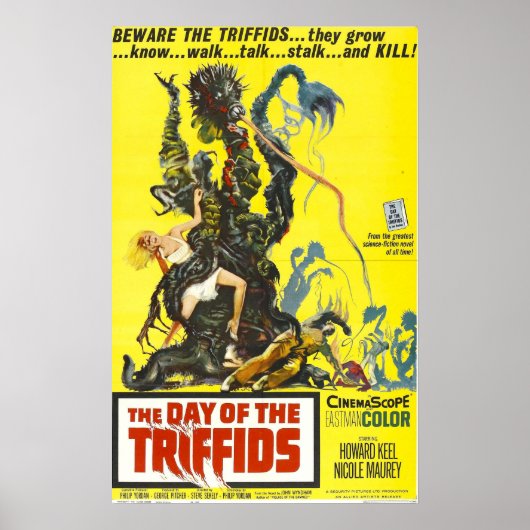 Dag van de triffids - horrorfilm poster (Voorkant)