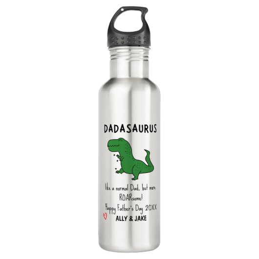 Dag van de Vader Funny T-rex Waterfles (Voorkant)