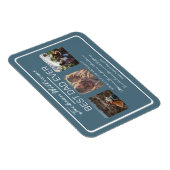 Dag van de vaders Beste pap ooit Blauwe Drie Foto Magneet (Rechterzijde)