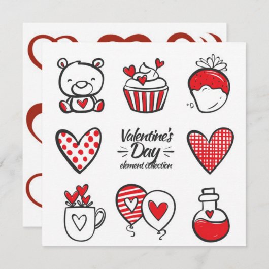 Dag van de valentijn aankondiging (Voorkant / Achterkant)