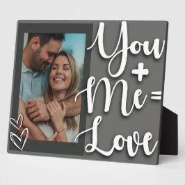 Dag van de valentijn Gift me + u = de Foto van het Fotoplaat