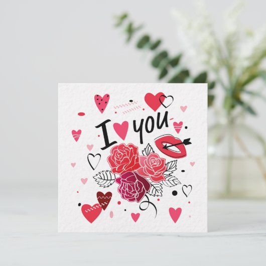 dag van de valentijn kaart (Staand voorkant)