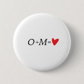 Dag van de Valentijn van de Liefdesvergelijking Ronde Button 5,7 Cm (Voorkant)