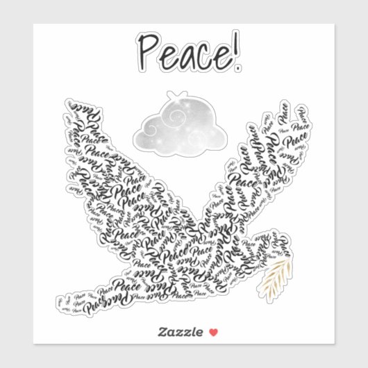 Dag van de Vrede Sticker (Vel)