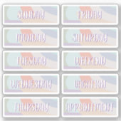 Dag van de Week Boho Sticker Blad (Voorkant)